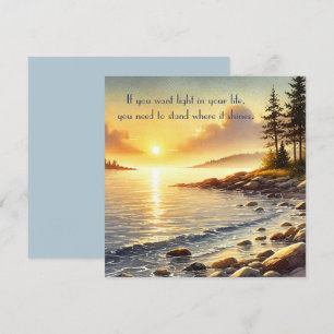 Cartão De Notas Serene Lake & Quote