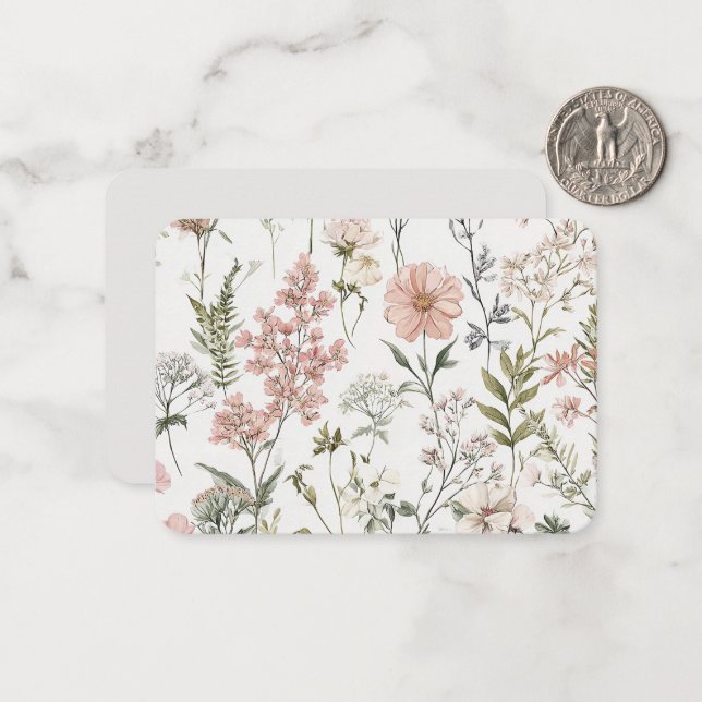 Cartão De Notas Serene Petals (Frente/Verso In Situ)