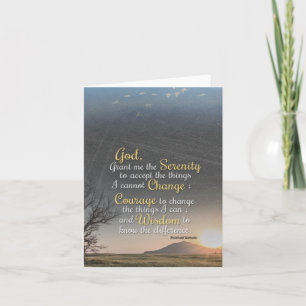 Cartão De Notas Serenidade, coragem e sabedoria