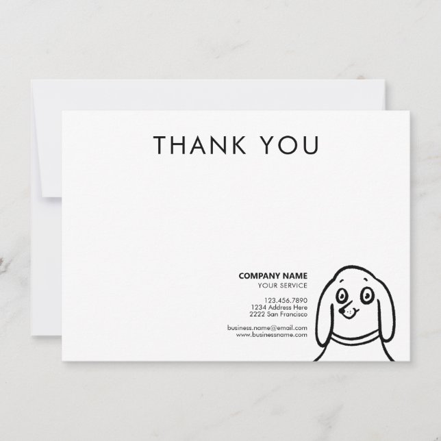 Cartão De Notas Serviço de Cuidados aos Pet De Cães Diversos Agrad (Frente)