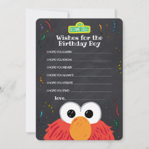 Cartão De Notas Sesame Street Desejos de Aniversário no Quadro N