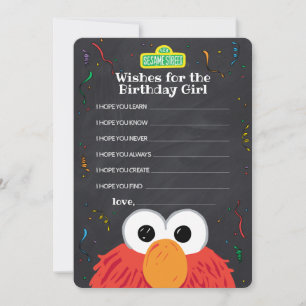 Cartão De Notas Sesame Street Desejos de Aniversário no Quadro N