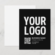 Seu logotipo c/ código QR e texto editáveis