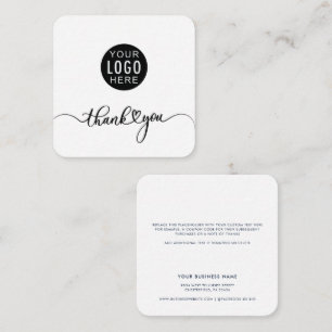 Cartão De Notas Seu Logotipo Empresarial Agradecimento Corporativo