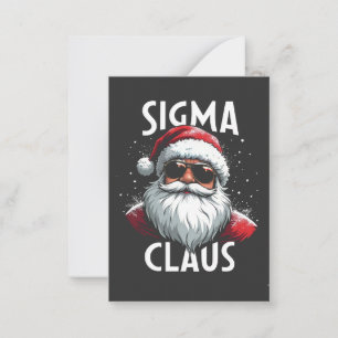 Cartão De Notas Sigma Claus Engraçado Gen Alpha Escola de Ensino M