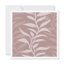 Silhuetas de Planta Rosa Empoeirada Minimalista em