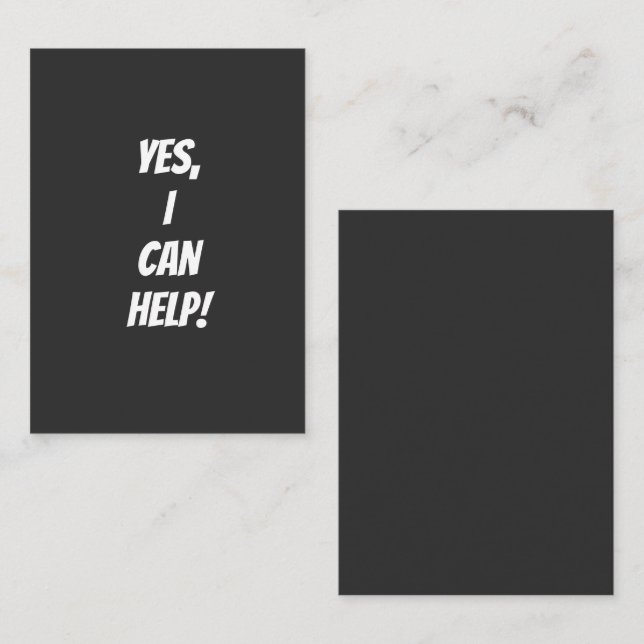 Cartão De Notas Sim, eu posso ajudar! (Frente/Verso)