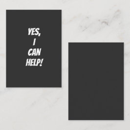 Cartão De Notas Sim, eu posso ajudar!