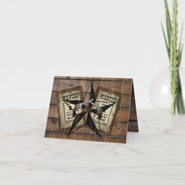 Cartão De Notas Símbolo de dois pistolas ocidentais russo do Texas (Frente)