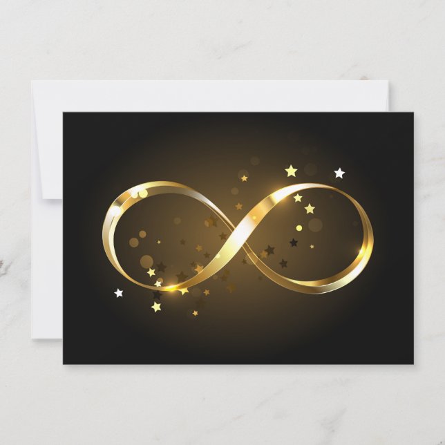 Cartão De Notas Símbolo Infinity do ouro (Frente)