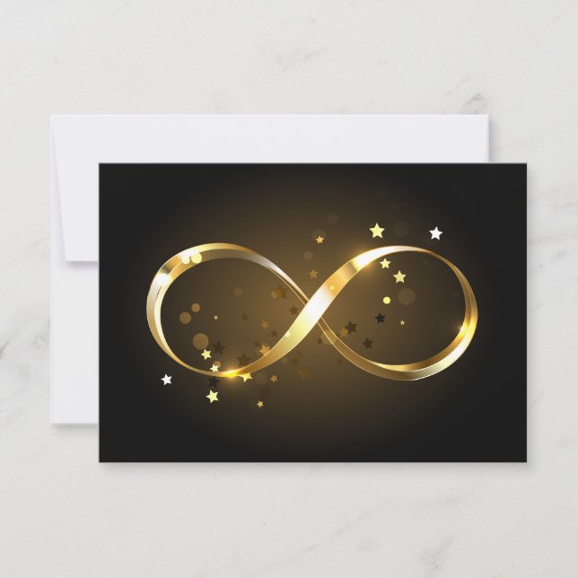 Cartão De Notas Símbolo Infinity do ouro (Frente)