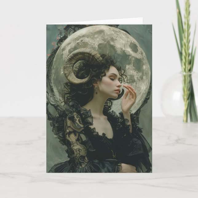 Cartão De Notas Símbolo Zodiac Capricórnio, Astrologia, Tarot, Car (Frente)