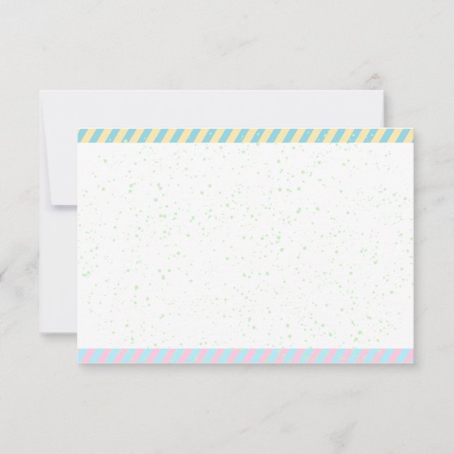 Cartão De Notas Simple Easter Paint Sprinkles Blank (Frente)