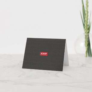 Cartão De Notas Simple Monogrammed Black Tread NoteCard