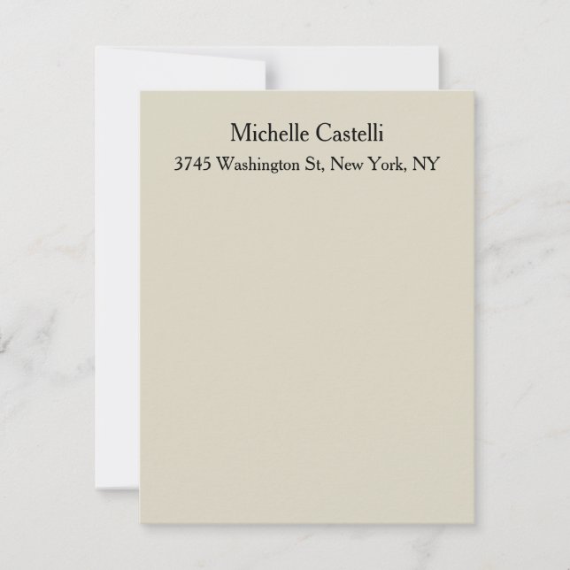 Cartão De Notas Simples clássico exclusivo profissional (Frente)