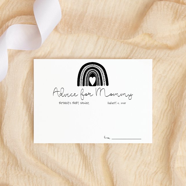 Cartão De Notas Simples Conselho de Arco-Íris Branco Negro para a  (Criador carregado)