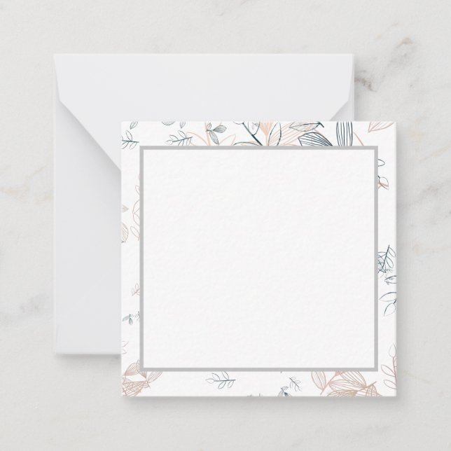 Cartão De Notas Simples e elegante (Frente)