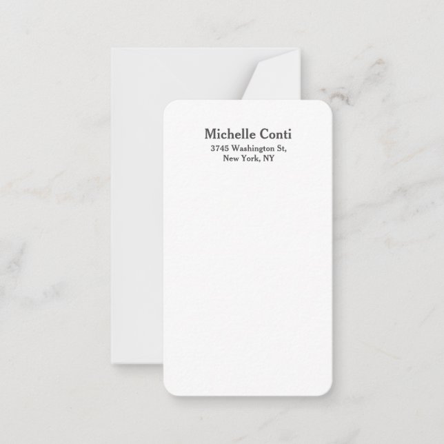 Cartão De Notas Simples e elegante moderno legível (Frente)