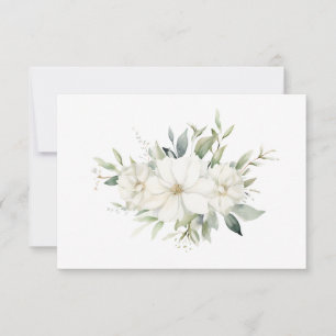 Cartão De Notas Simples Elegante Buquê Floral Branco Flor