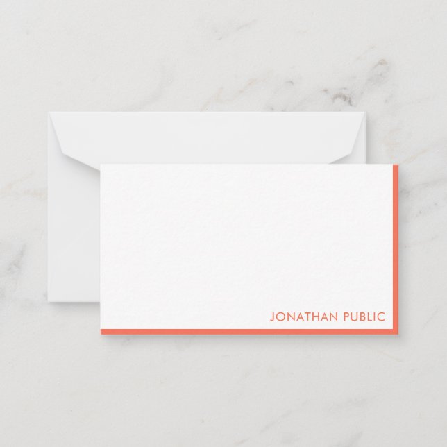 Cartão De Notas Simples Elegante de Monograma de Script Manuscrito (Frente)