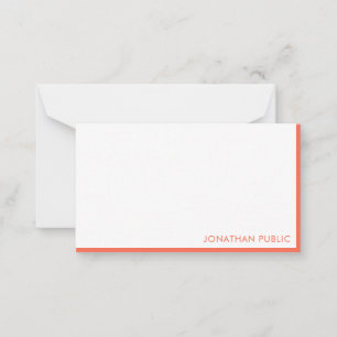 Cartão De Notas Simples Elegante de Monograma de Script Manuscrito