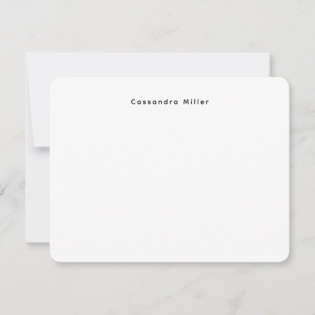 Cartão De Notas Simples Minimal Profissional  (Frente)