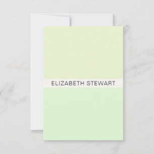 Cartão De Notas Simples Moderno Verde Profissional