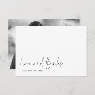 Cartão De Notas Simples Obrigados De Amor Roteiro Foto Casamento O