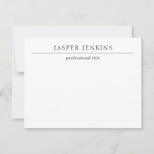 Cartão De Notas Simples preto e branco Mínimo Moderno