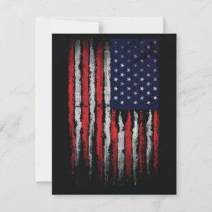 Cartão De Notas Sinalizador Grunge U.S.A
