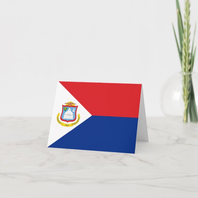Cartão De Notas Sint Maarten flag (Frente)