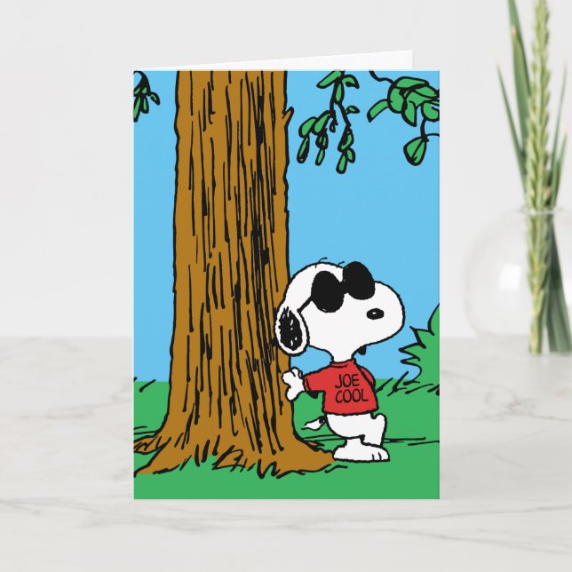 Cartão De Notas Snoopy "Joe Cool" em Pé (Frente)