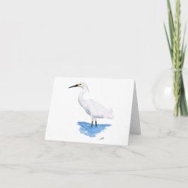 Cartão De Notas Snowy Egret
