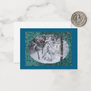 Cartão De Notas Snowy Winter in Minnesota Flat Note Cards