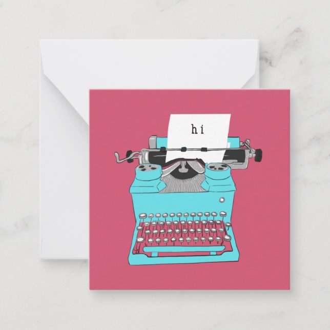 Cartão De Notas Só uma pequena nota para dizer, Olá (Frente)