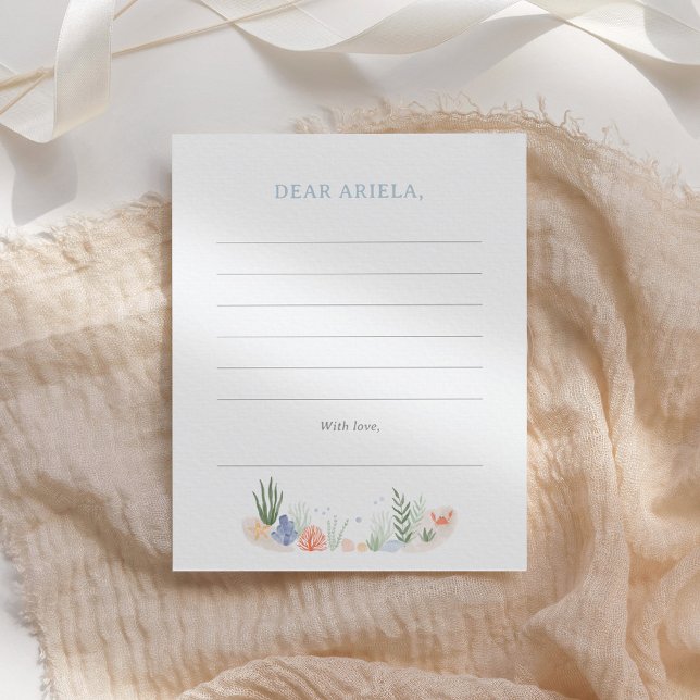 Cartão De Notas Sob a Parte primeiro aniversario do Mar (Criador carregado)