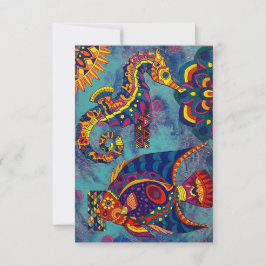 Cartão De Notas Sob o mar