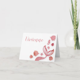 Cartão De Notas Sob o mar Sereia