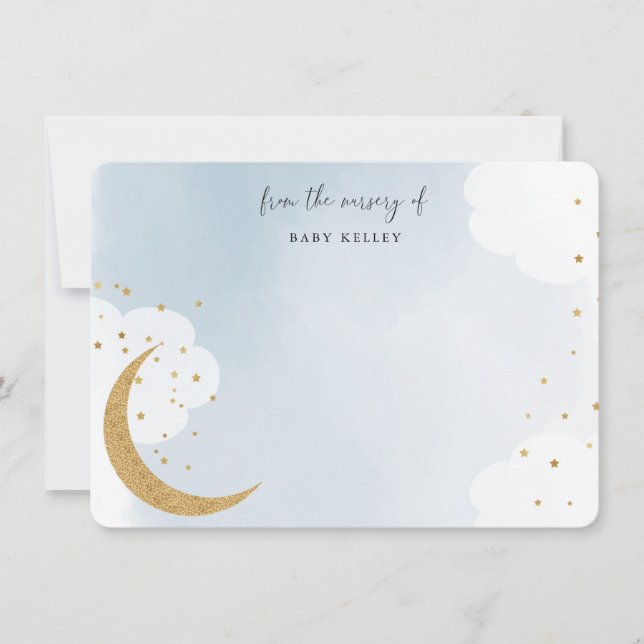 Cartão De Notas Sobre a Lua, do Enfermeiro de Blue Flat (Frente)