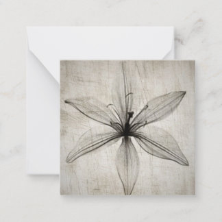 Cartão De Notas Solteiro Vintage X-Ray Flower