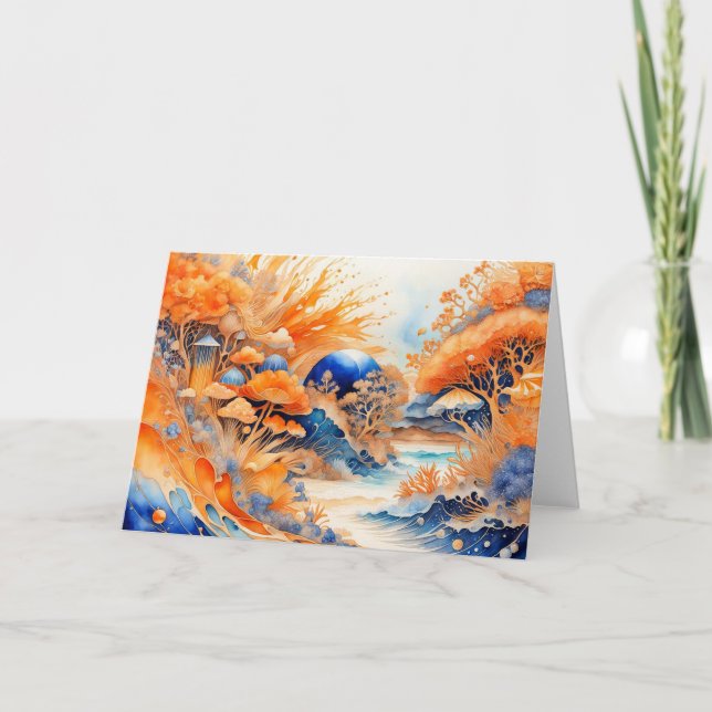 Cartão De Notas Sonho de outono encantado (Frente)