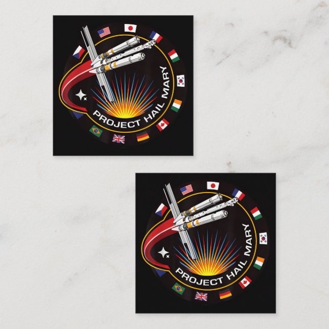 Cartão De Notas Space Mission Patch (Frente/Verso)
