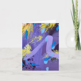 Cartão De Notas Sparkling Purple and Yellow Abstract Art