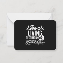 Cartão De Notas Spiritual Living Testimony Faith and Grace Quote