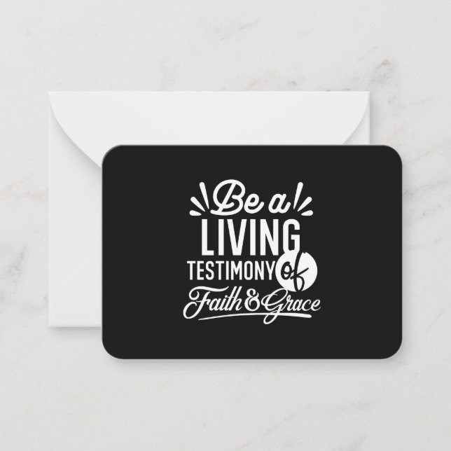 Cartão De Notas Spiritual Living Testimony Faith and Grace Quote (Frente)