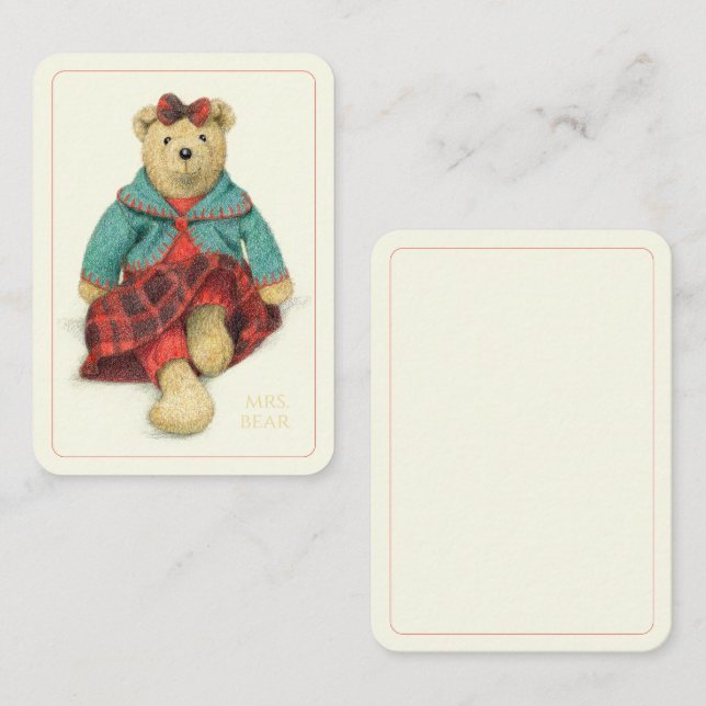Cartão De Notas SRA. URSO 3.5x2.5 Flat Card II (Frente/Verso)