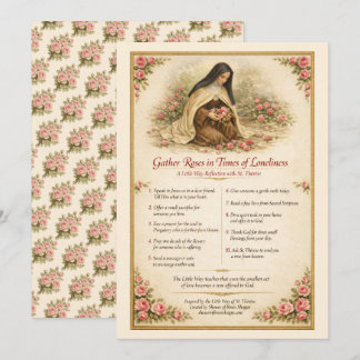 Cartão De Notas St. Thérèse the Little Flower Prayer Inspiration