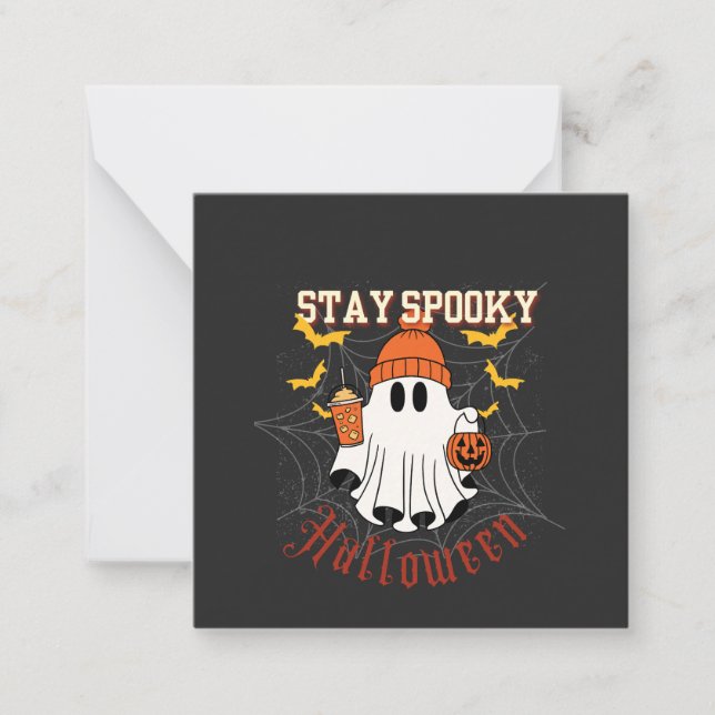 Cartão De Notas Stay Spooky Ghost Halloween (Frente)
