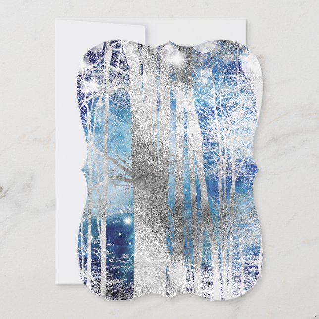 Cartão De Notas Sublimações de inverno em Árvores Prateadas (Frente)