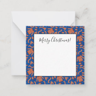 Cartão De Notas Suéter Feio de Natal Cachecol de Chapéu Vermelho B